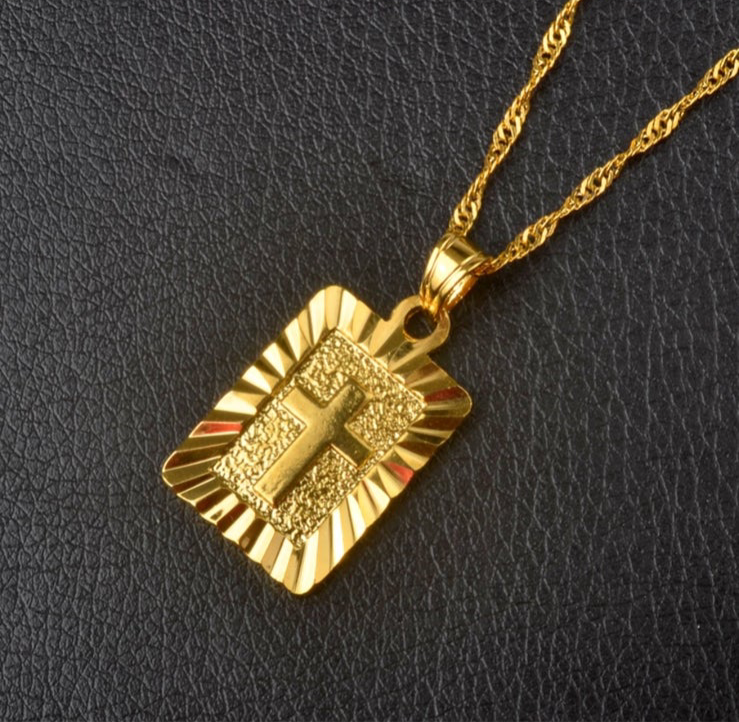 “Gold Square Cross”