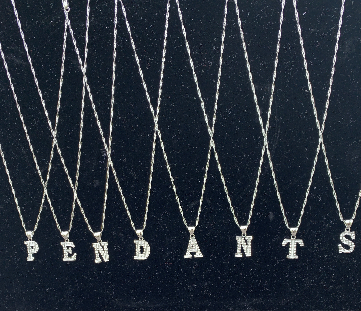 Silver Initial Pendent