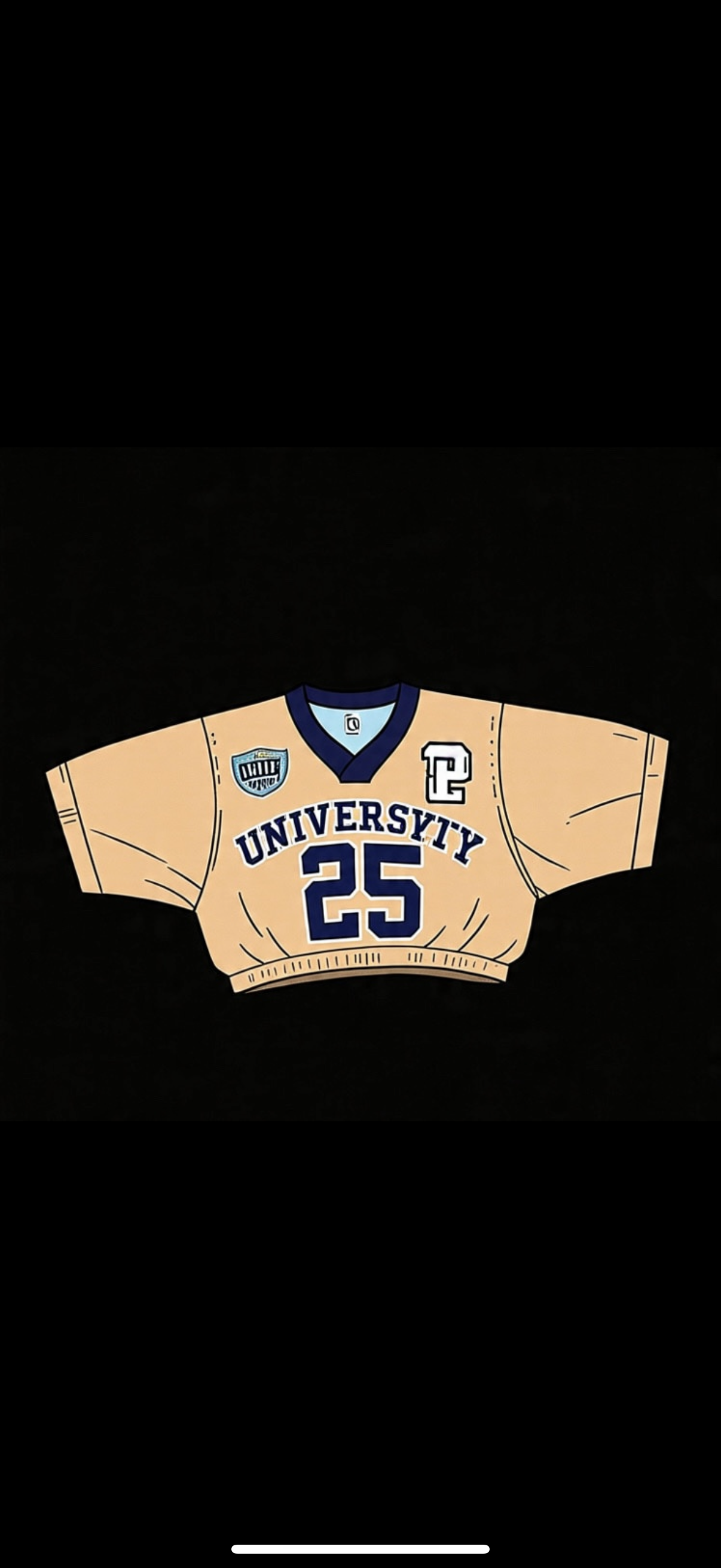 Gold & Black Crop Jersey