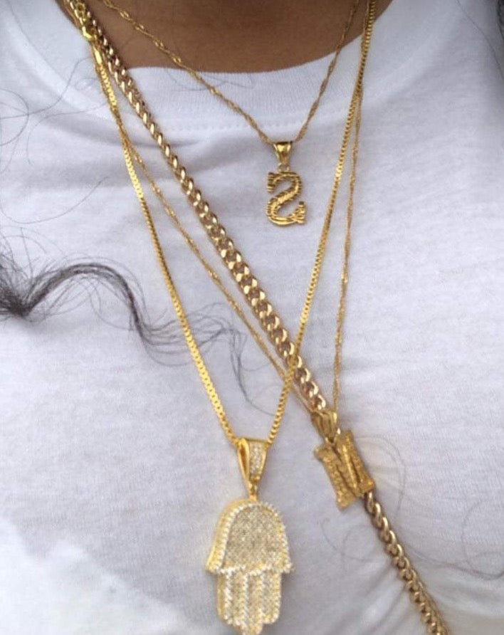 “Gold Initial Pendant”