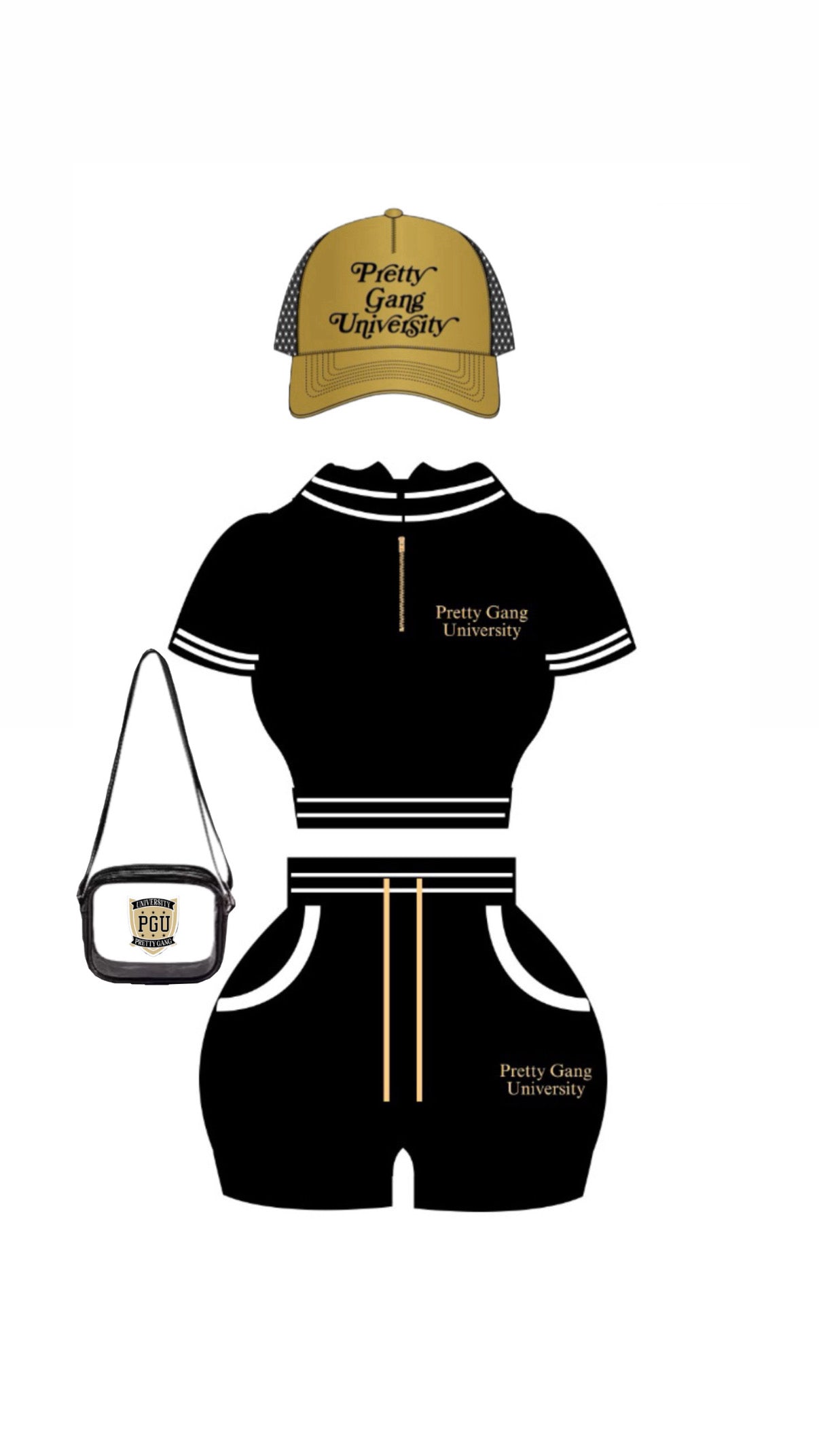 Black & Gold 2 Piece Set