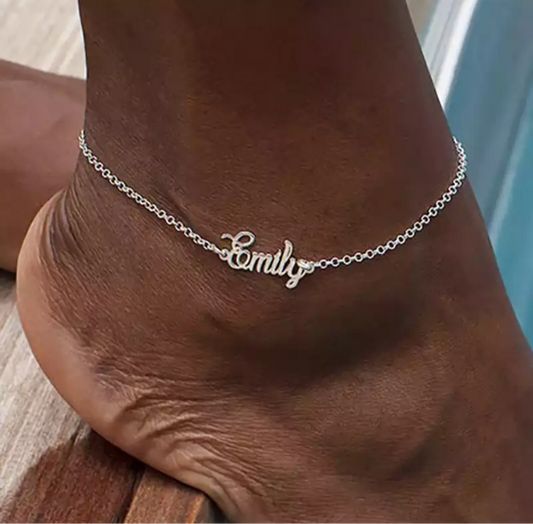 Custom  Name Anklet