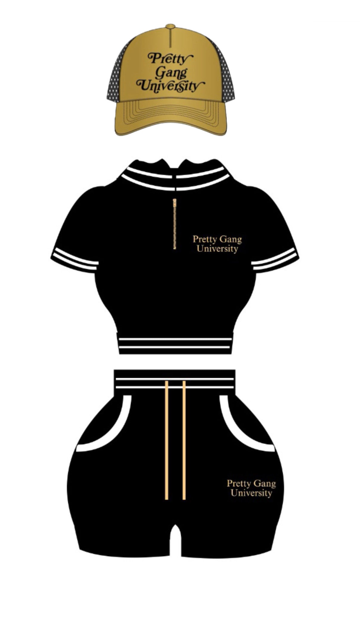 Black & Gold 2 Piece Set